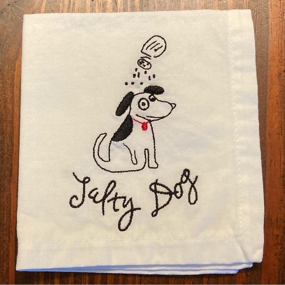 Pottery Barn Bar Lingo Embroidered Towel and Napkin Set - Picture 5 of 13